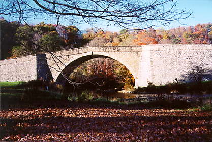 [color photograph of Casselman Bridge]
